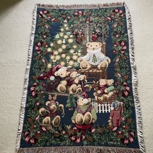 Cherished Teddies Holiday Blanket